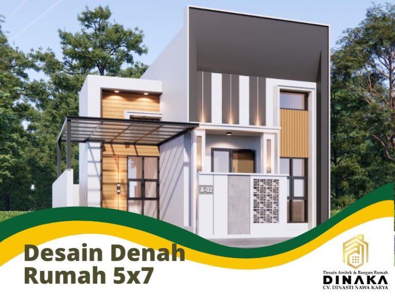 desain denah rumah 5x7 meter