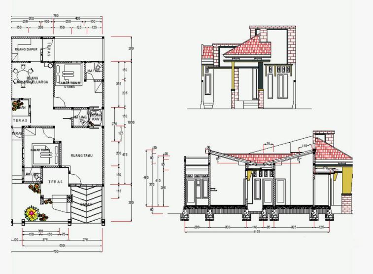 Desain Rumah Minimalis Modern Type 70 Beserta Denahnya