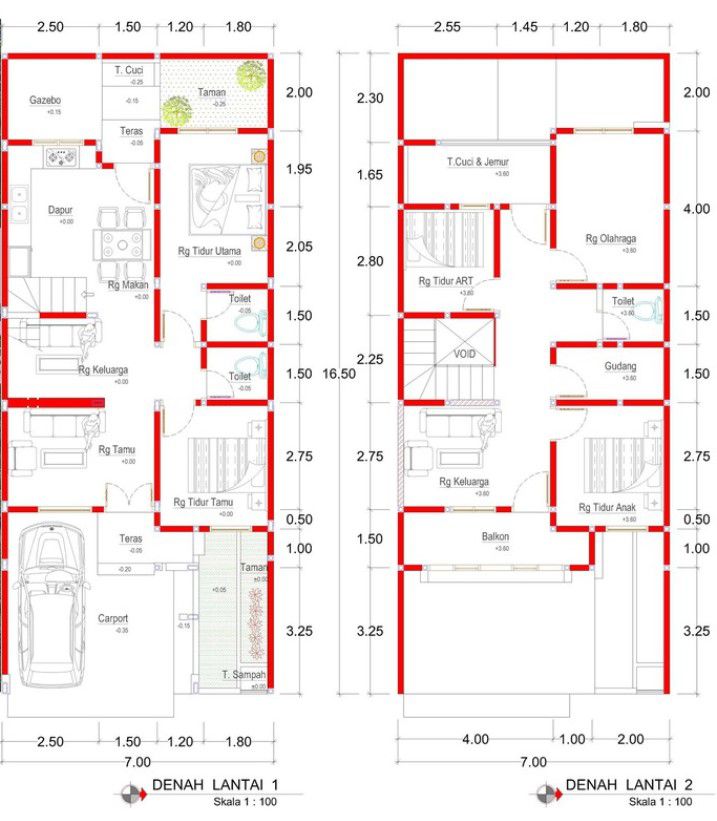 rumah type 100 2 lantai