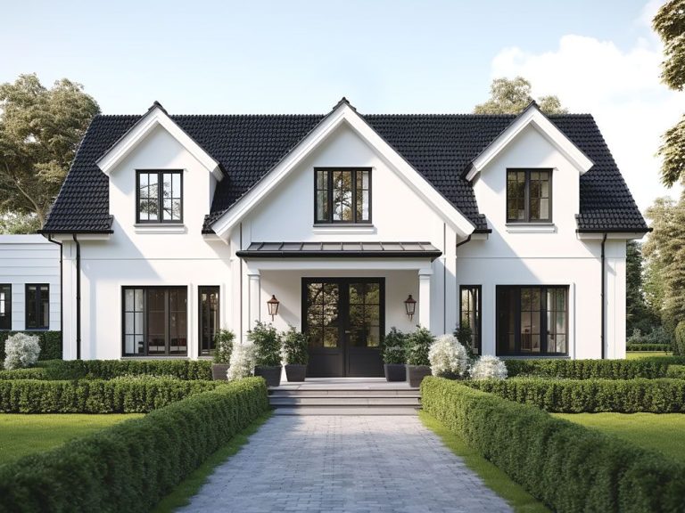 rumah minimalis hitam putih