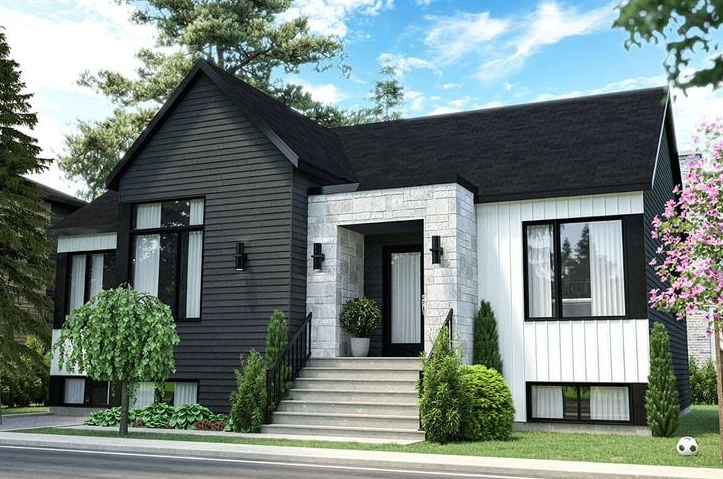 rumah minimalis hitam putih