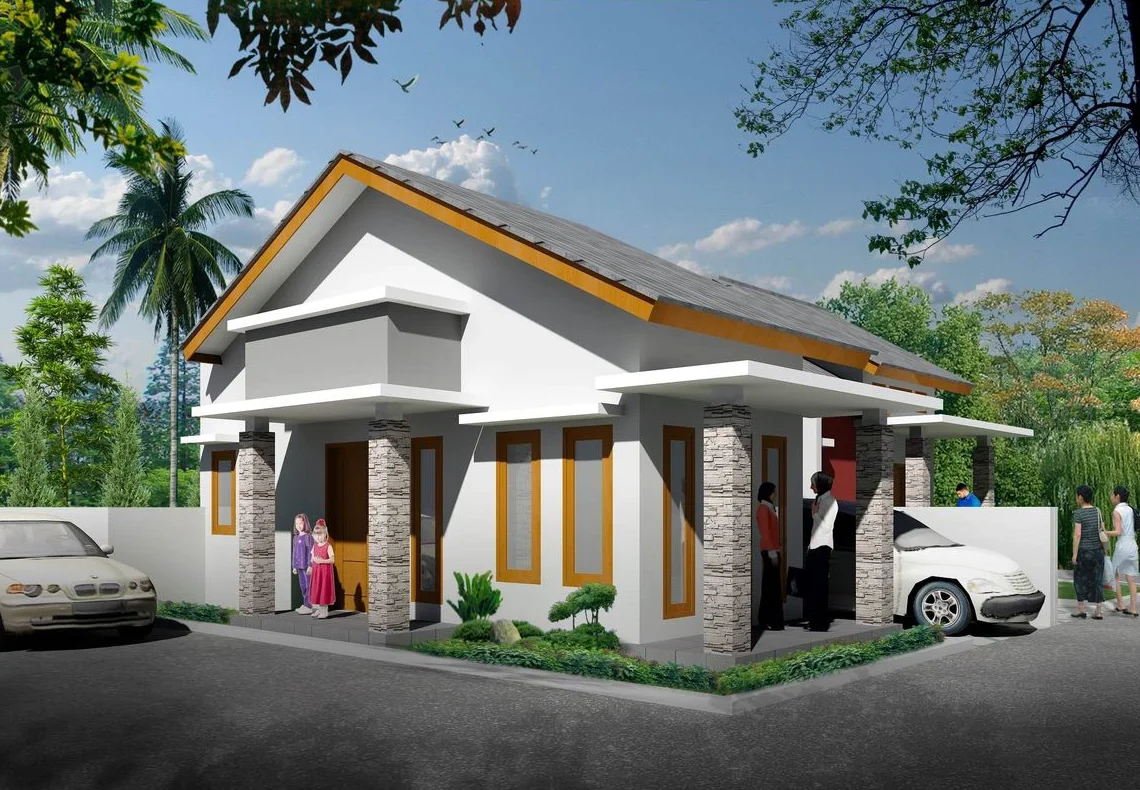 rumah 2 muka sederhana