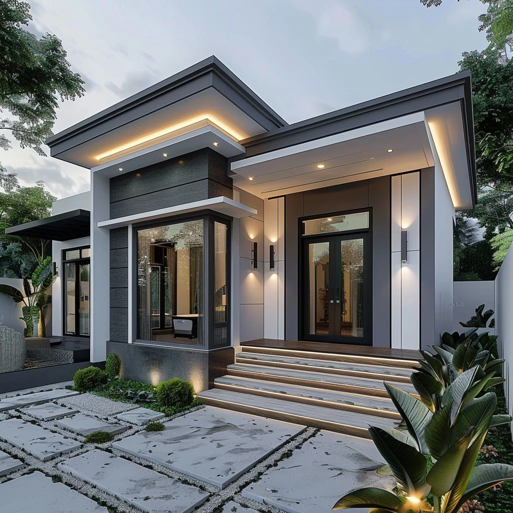 tropis modern - contoh rumah minimalis type 36