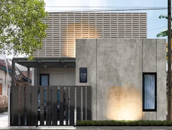 Rumah minimalis 2 lantai 6x12 gaya Industrial