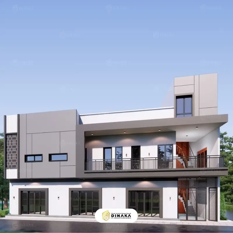 Desain rumah kost gaya industrial