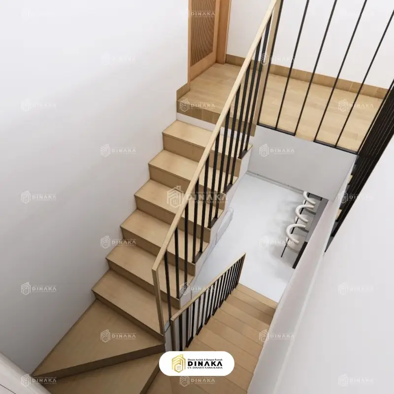 Tangga Rumah material Kayu