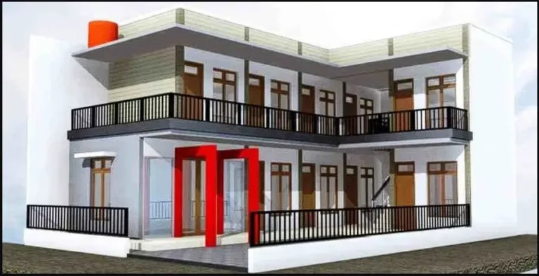 desain rumah kost minimalis 2 lantai dan biaya