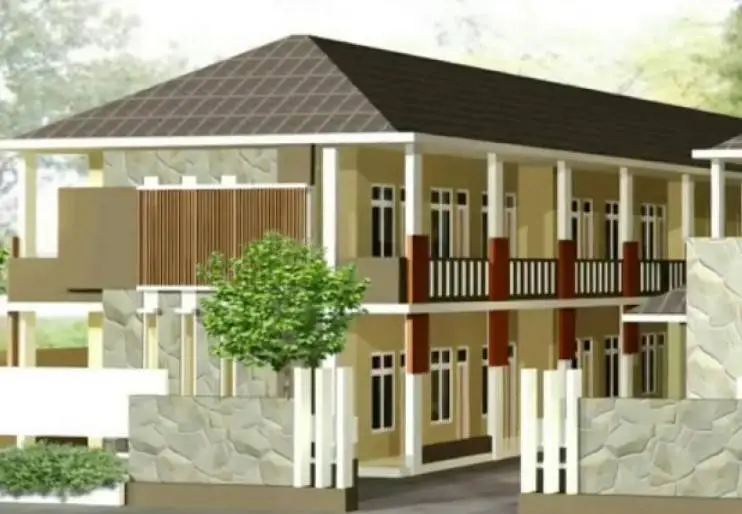 inspirasi desain kost 2 lantai minimalis modern
