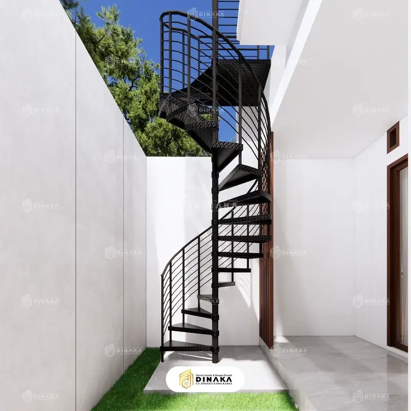 tangga rumah tingkat Spiral Melingkar