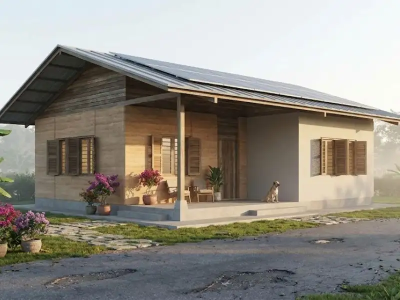 Rumah Hemat Energi 6×9 dengan Ventilasi Alami di Kampung