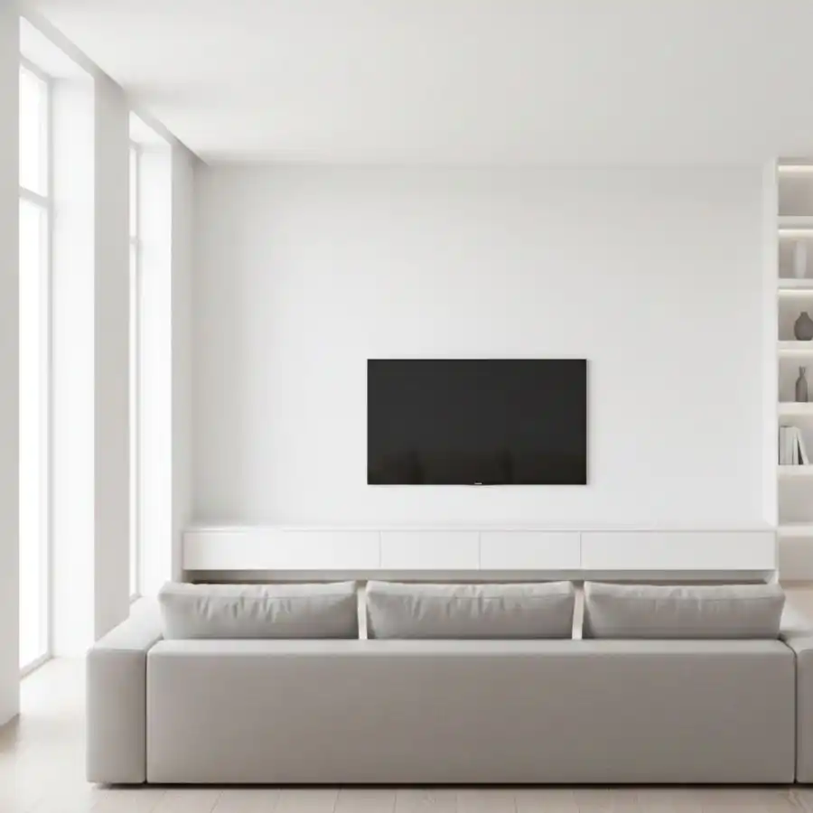 cat ruang tamu rumah minimalis Warna Putih