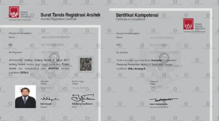 Surat Tanda Registrasi Arsitek (STRA)